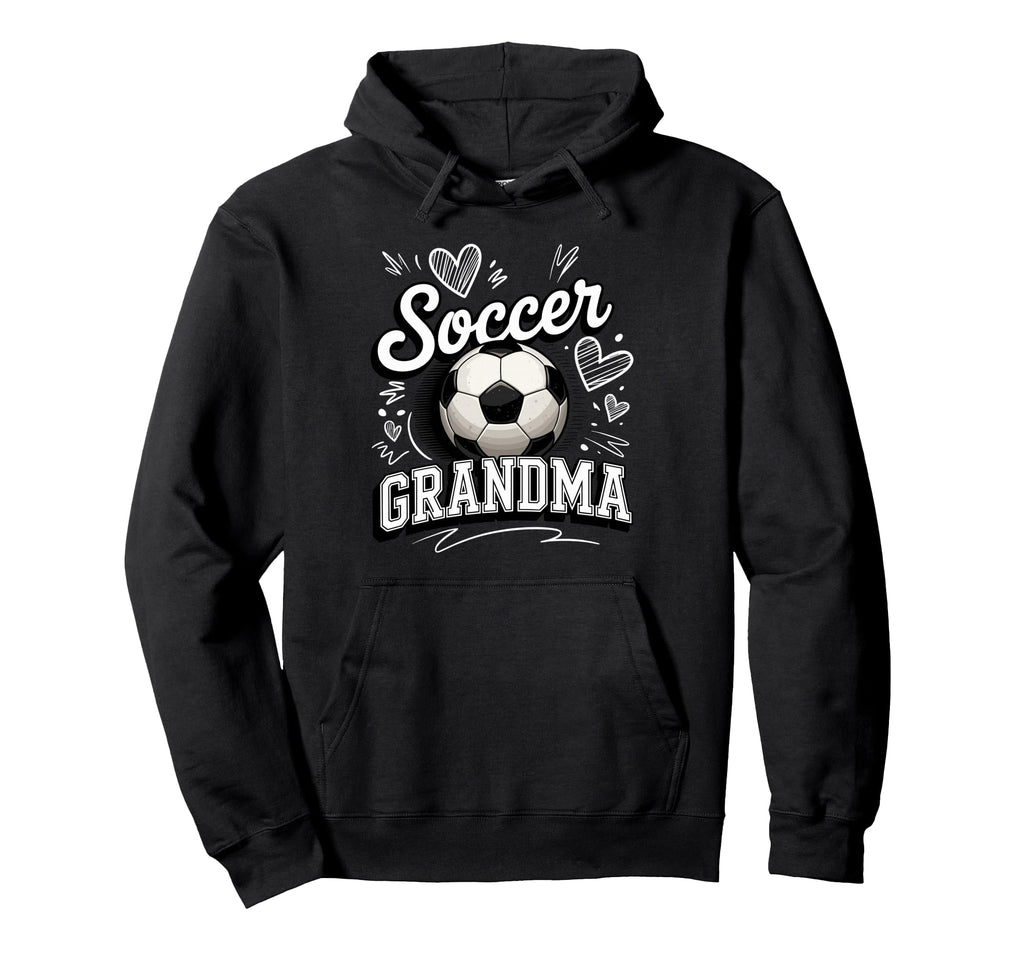 Soccer Grandma Heart Ball Stadium Supporter Hoodie - Trendy Graphic Unisex - T-Shirt, Sweatshirt, Hoodie