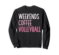 Groovy Weekend Coffee And Volleyball Sweatshirt - Unique Graphic Men Women - T-Shirt, Sweatshirt, Hoodie