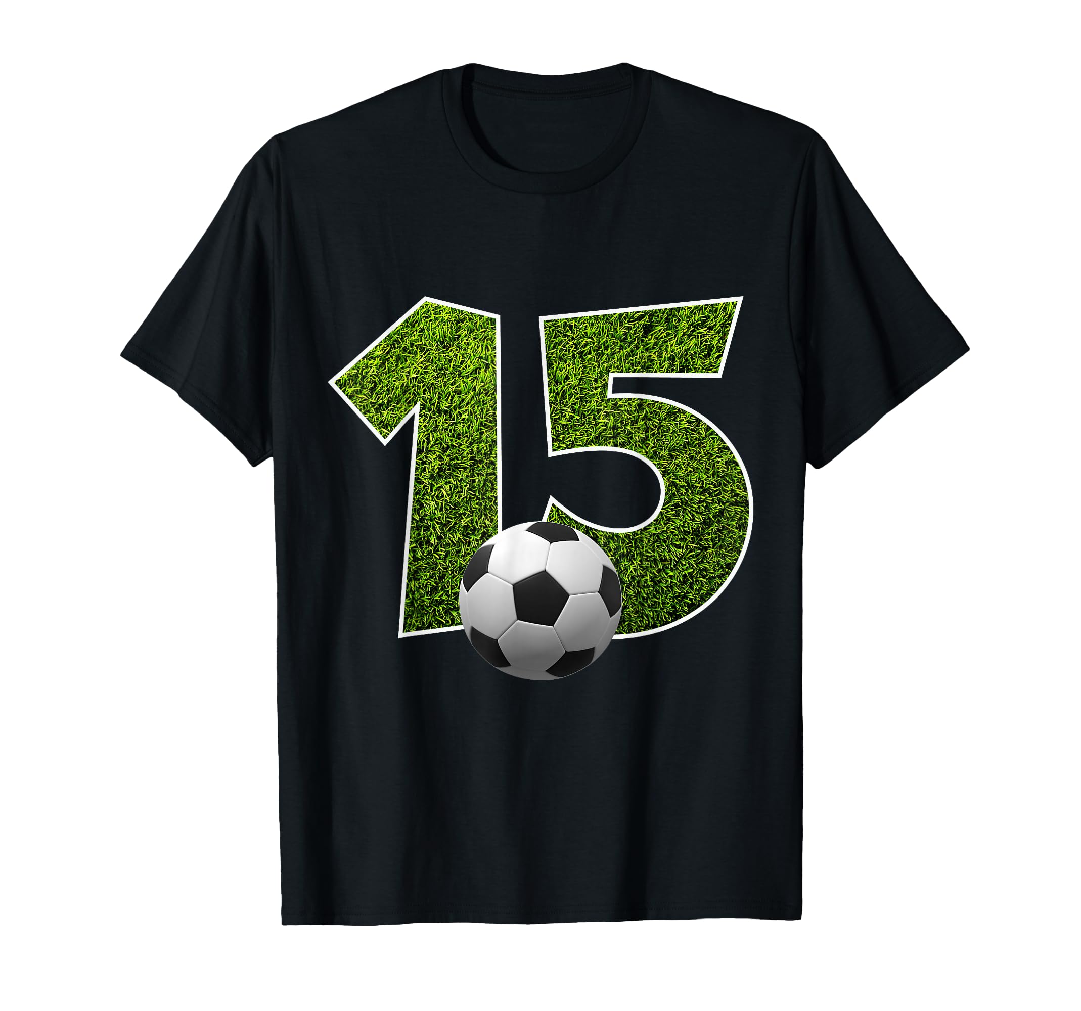 Number 15 Years Soccer 15Th Birthday T-Shirt - Unique Graphic for Adults - T-Shirt, Sweatshirt, Hoodie
