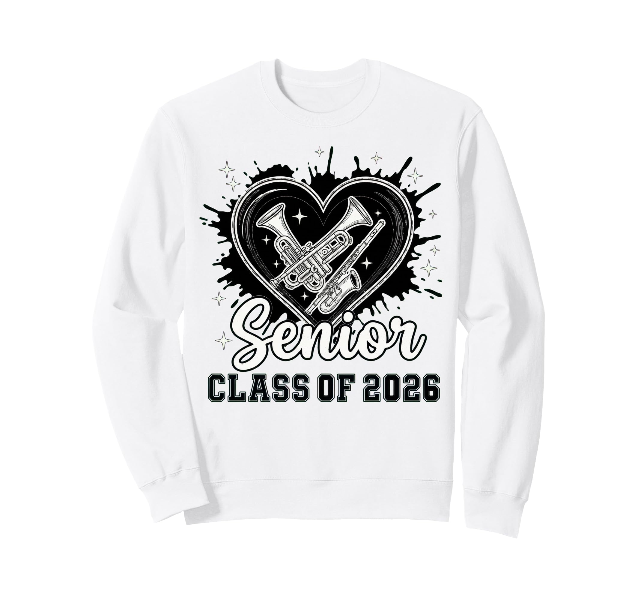Senior Class 2026 Concert Band Musician Sweatshirt - Graphic Print Unisex - T-Shirt, Sweatshirt, Hoodie