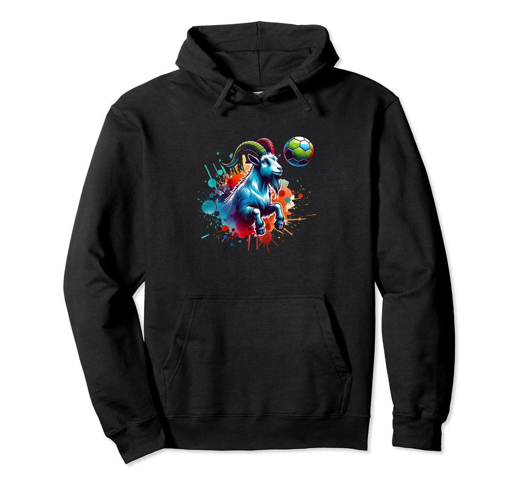 Goat Soccer Champion Player Ball Team Hoodie - Streetwear Style for Adults - T-Shirt, Sweatshirt, Hoodie