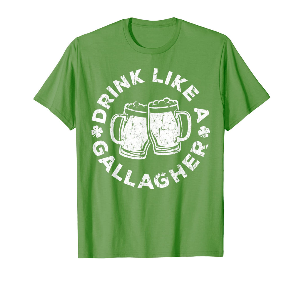 Drink Like Gallagher Saint Patrick Day T-Shirt - Unique Graphic Men Women - T-Shirt, Sweatshirt, Hoodie