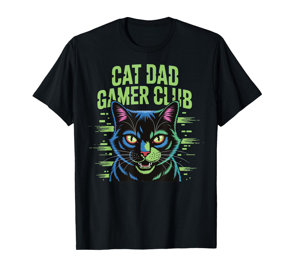 Gamer Gaming Cat Father Video Game Dad Hoodie - Fun Novelty Design Unisex - T-Shirt, Sweatshirt, Hoodie