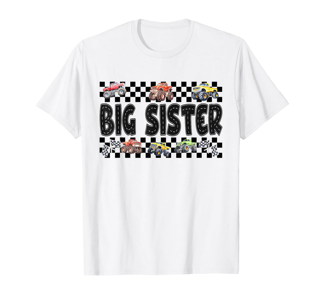 Big Sister Monster Truck Family Crew T-Shirt - Trendy Graphic Men Women - T-Shirt, Sweatshirt, Hoodie