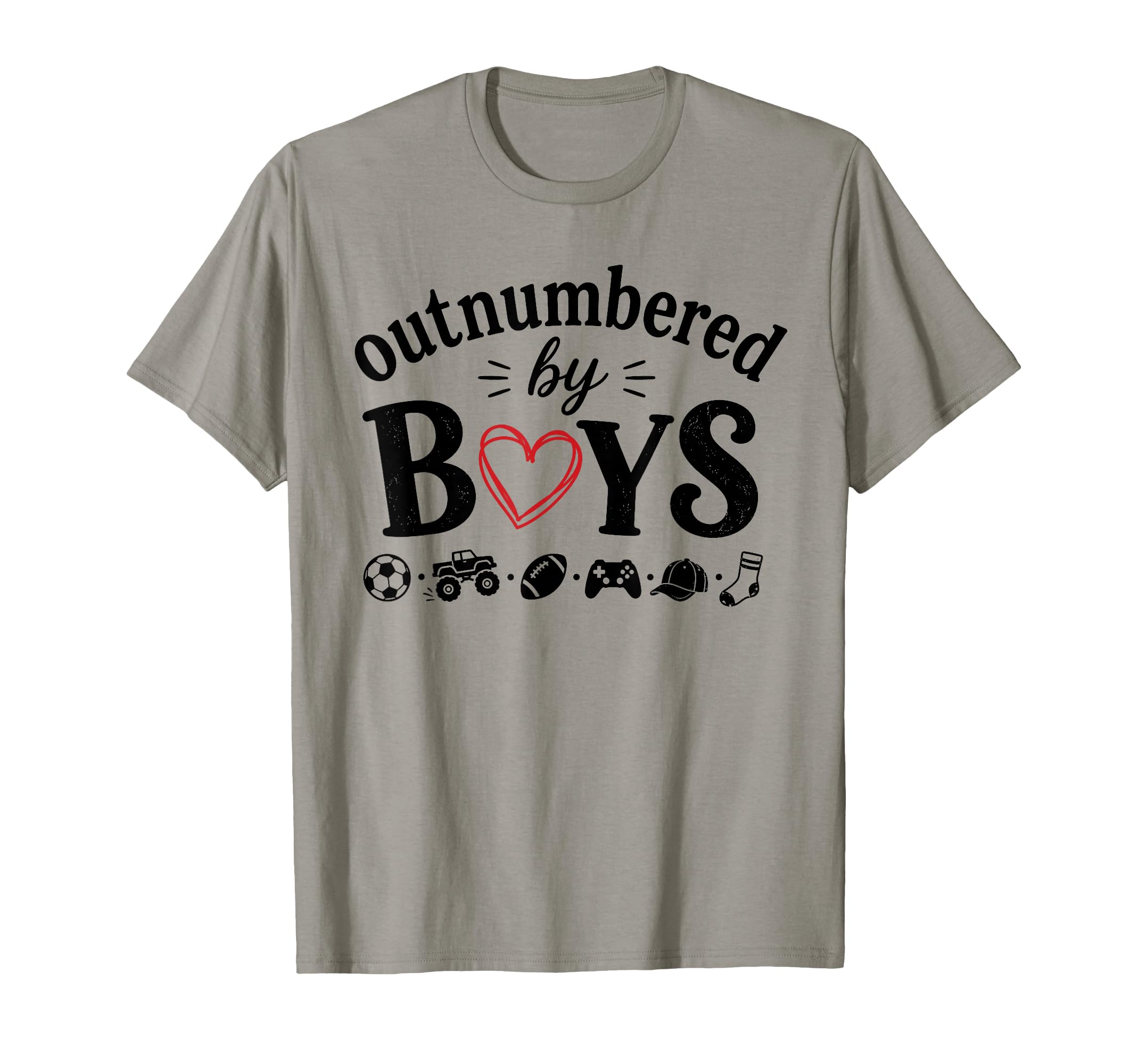 Outnumbered Funny Mom Soccer Family Life T-Shirt - Graphic Print Men Women - T-Shirt, Sweatshirt, Hoodie