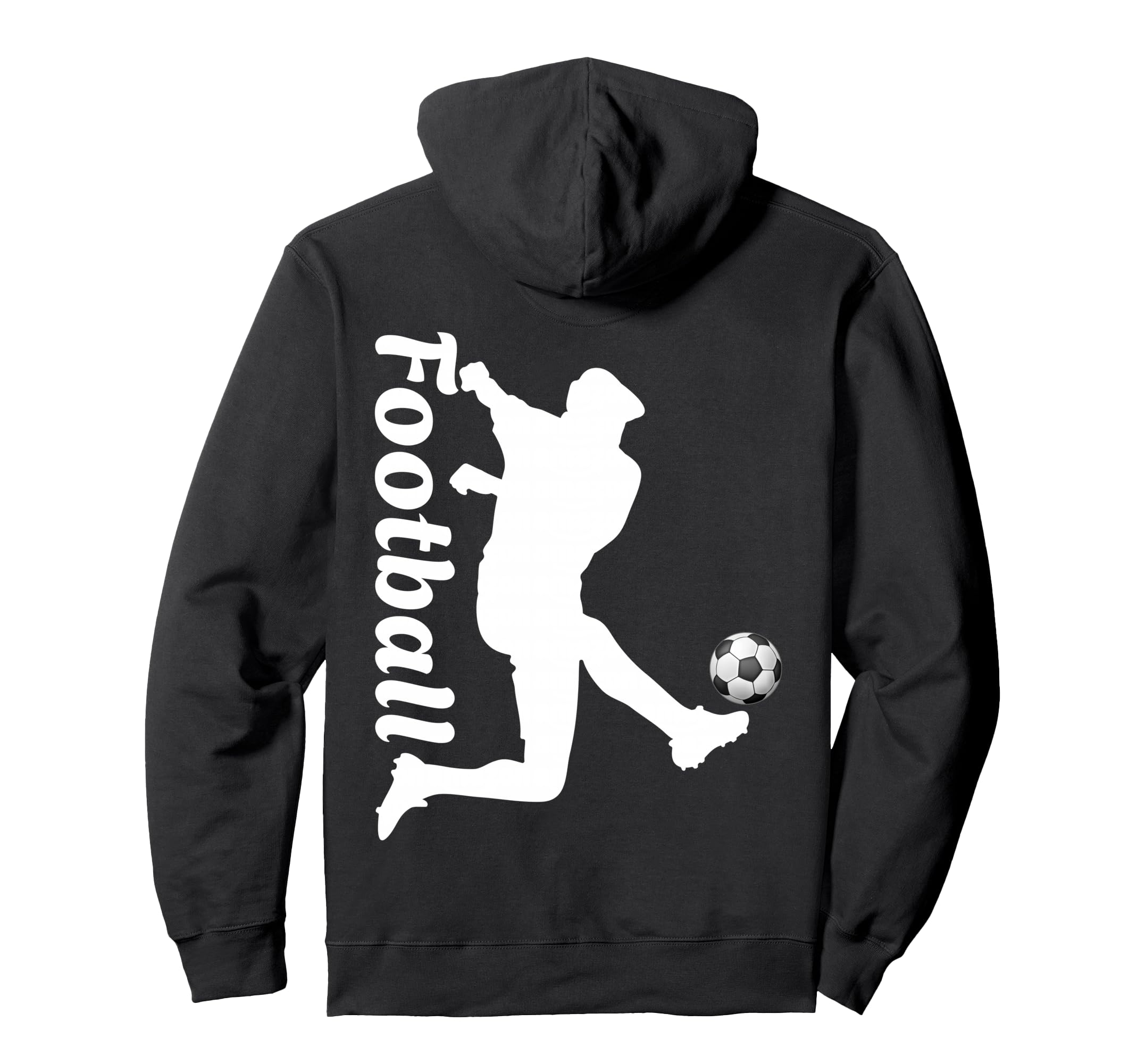 Football Soccer Player Kick Action Art Hoodie - Unique Graphic for Adults - T-Shirt, Sweatshirt, Hoodie