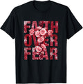 Faith Over Fear Christian Cross Roses Inspirational - Adult & Kids T-Shirts, Sweatshirts & Hoodies apparel design preview 1