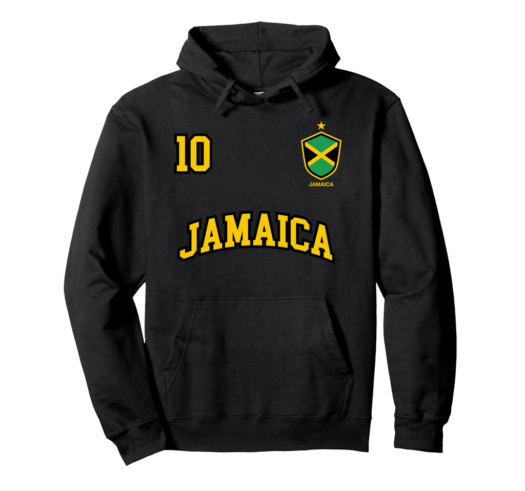 Jamaica Number 10 Soccer Team Sports Hoodie - Aesthetic Graphic Men Women - T-Shirt, Sweatshirt, Hoodie