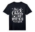 Mens She Cheers He Kicks Mom Both T-Shirt - Fun Novelty Design Men Women - T-Shirt, Sweatshirt, Hoodie