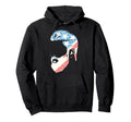 Patriotic American Dad Beard Bearded Dad Hoodie - Trendy Graphic Unisex - T-Shirt, Sweatshirt, Hoodie