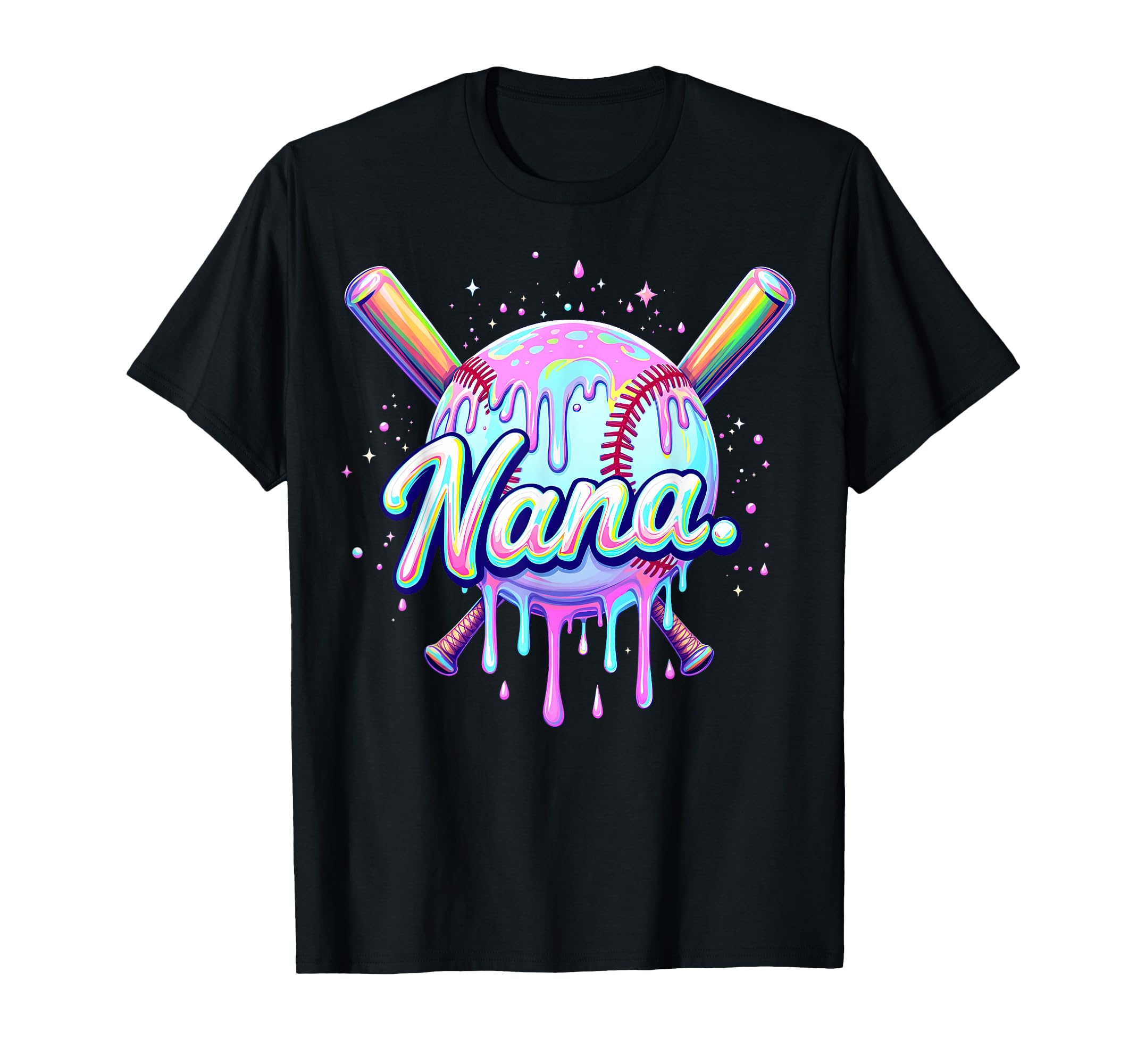 Baseball Drip Nana Tie Dye Baseball T-Shirt - Unique Graphic Unisex - T-Shirt, Sweatshirt, Hoodie