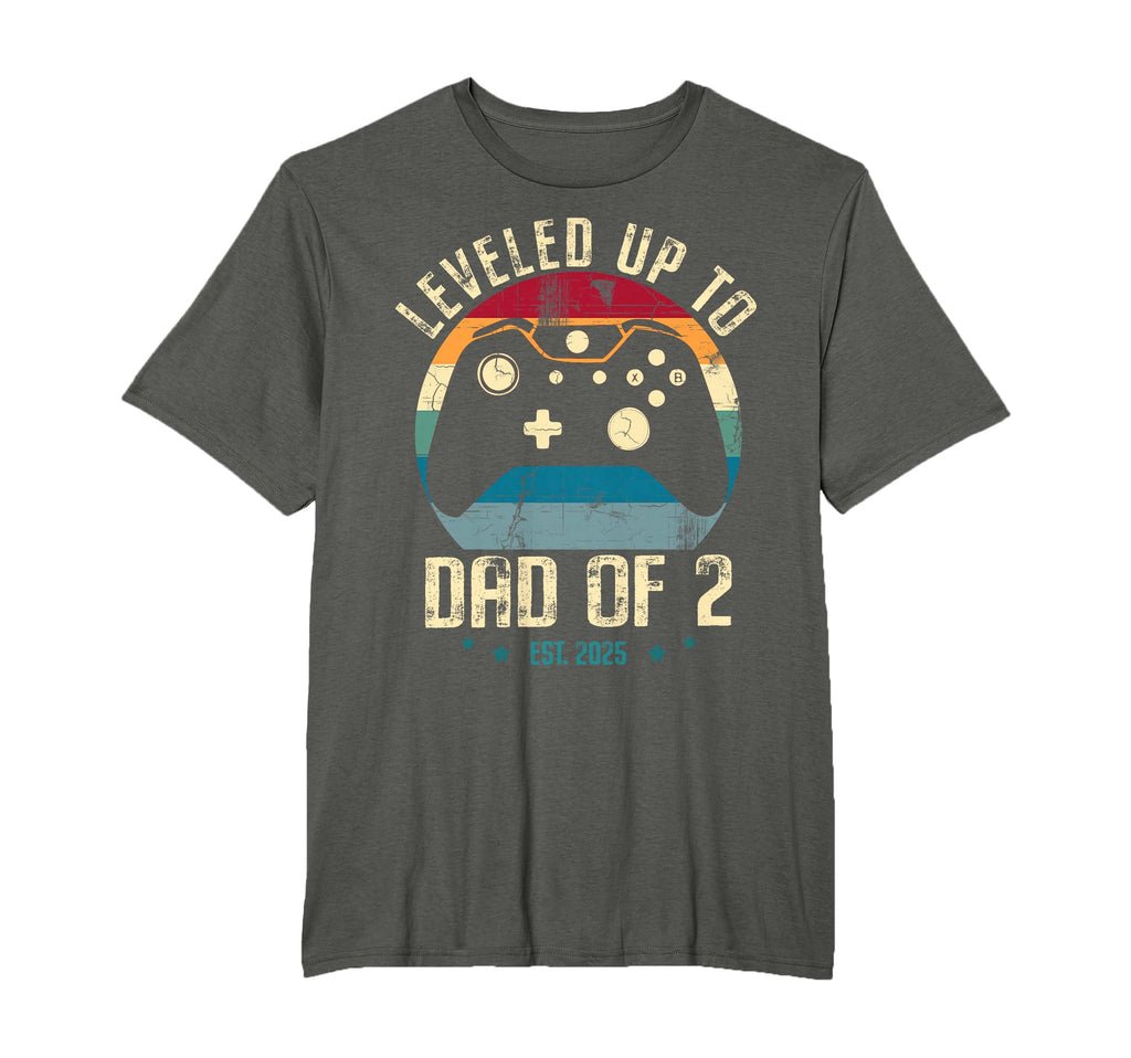 I Leveled Up To Dad 2 2025 New Gamer T-Shirt - Graphic Print for Adults - T-Shirt, Sweatshirt, Hoodie