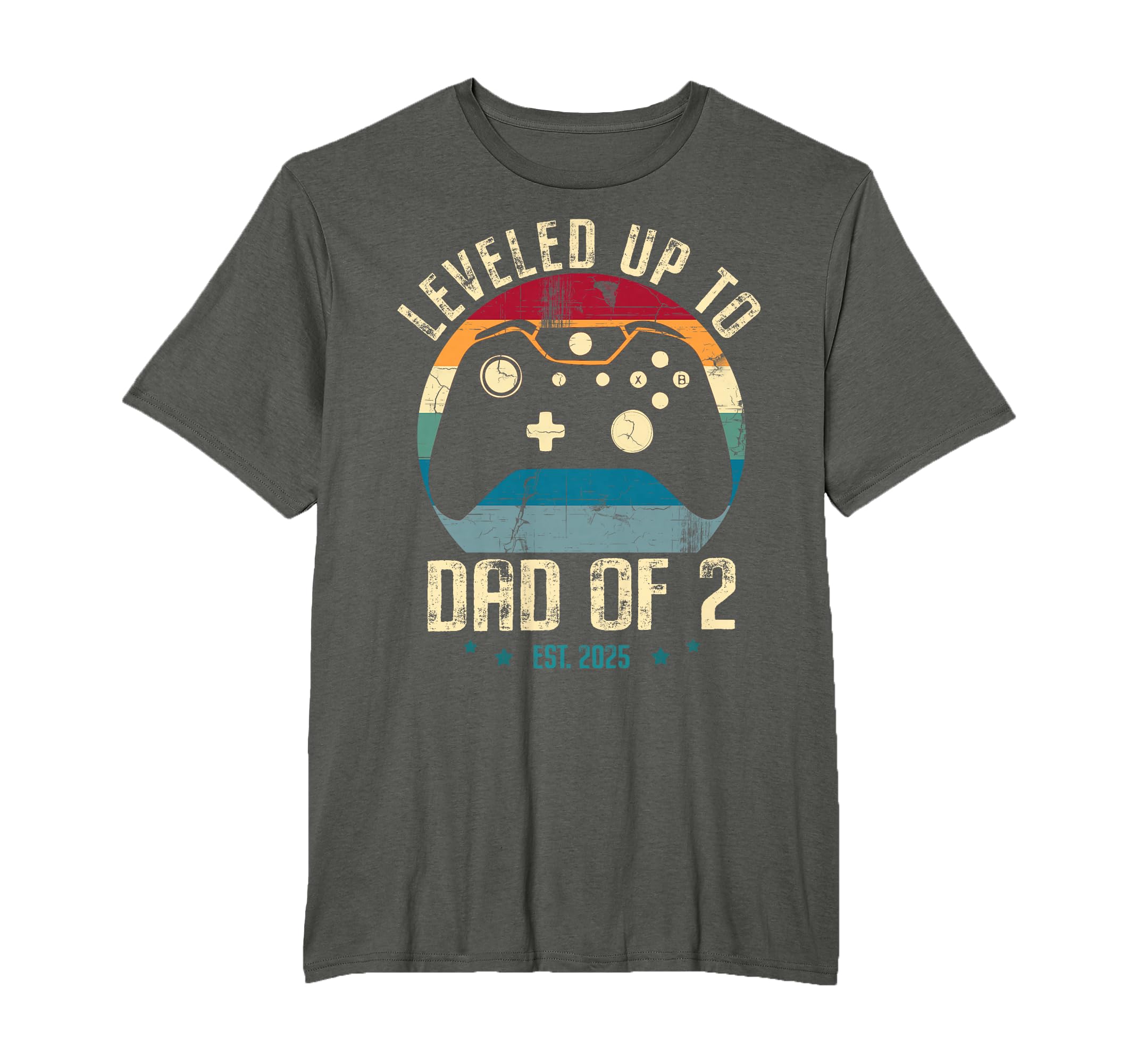 I Leveled Up To Dad 2 2025 New Gamer T-Shirt - Graphic Print for Adults - T-Shirt, Sweatshirt, Hoodie