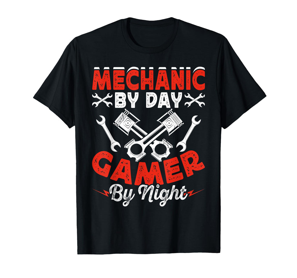 Car Mechanic Dad Gamer Night Garage T-Shirt - Unique Graphic Unisex - T-Shirt, Sweatshirt, Hoodie