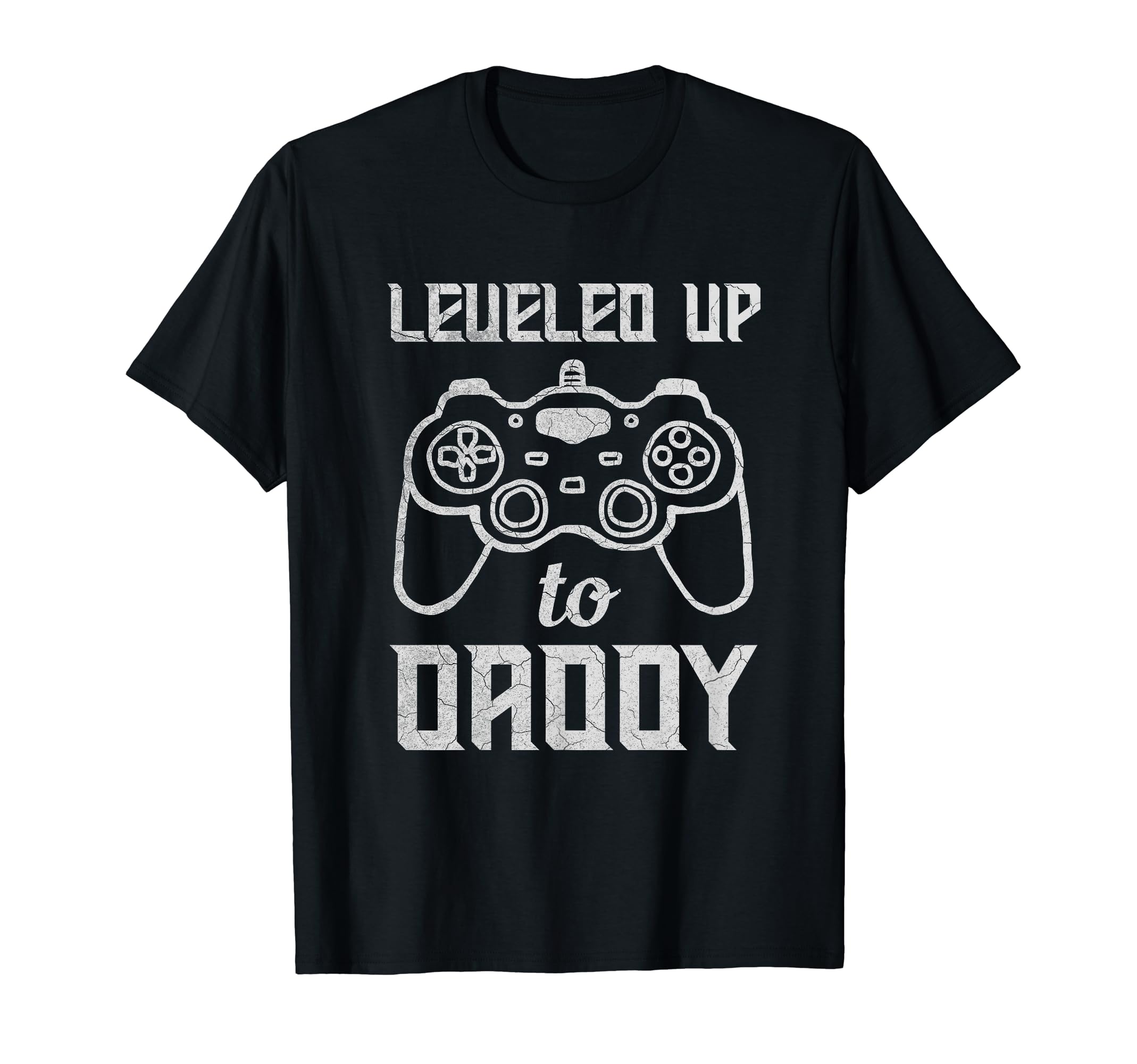Leveled Up To Daddy Gamer Dad Fathers T-Shirt - Minimalist Print Unisex - T-Shirt, Sweatshirt, Hoodie