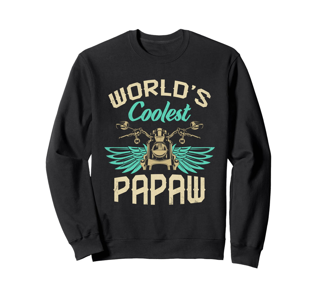 Worlds Coolest Papaw Motorcycle Sweatshirt - Fun Novelty Design for Adults - T-Shirt, Sweatshirt, Hoodie