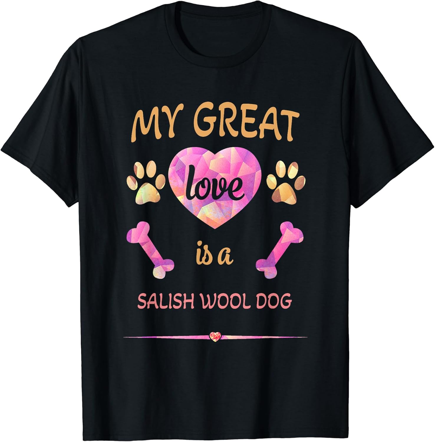 Dog Lovers Owners Salish-Wool-Dog - Adult & Kids T-Shirts, Sweatshirts & Hoodies apparel design preview 1