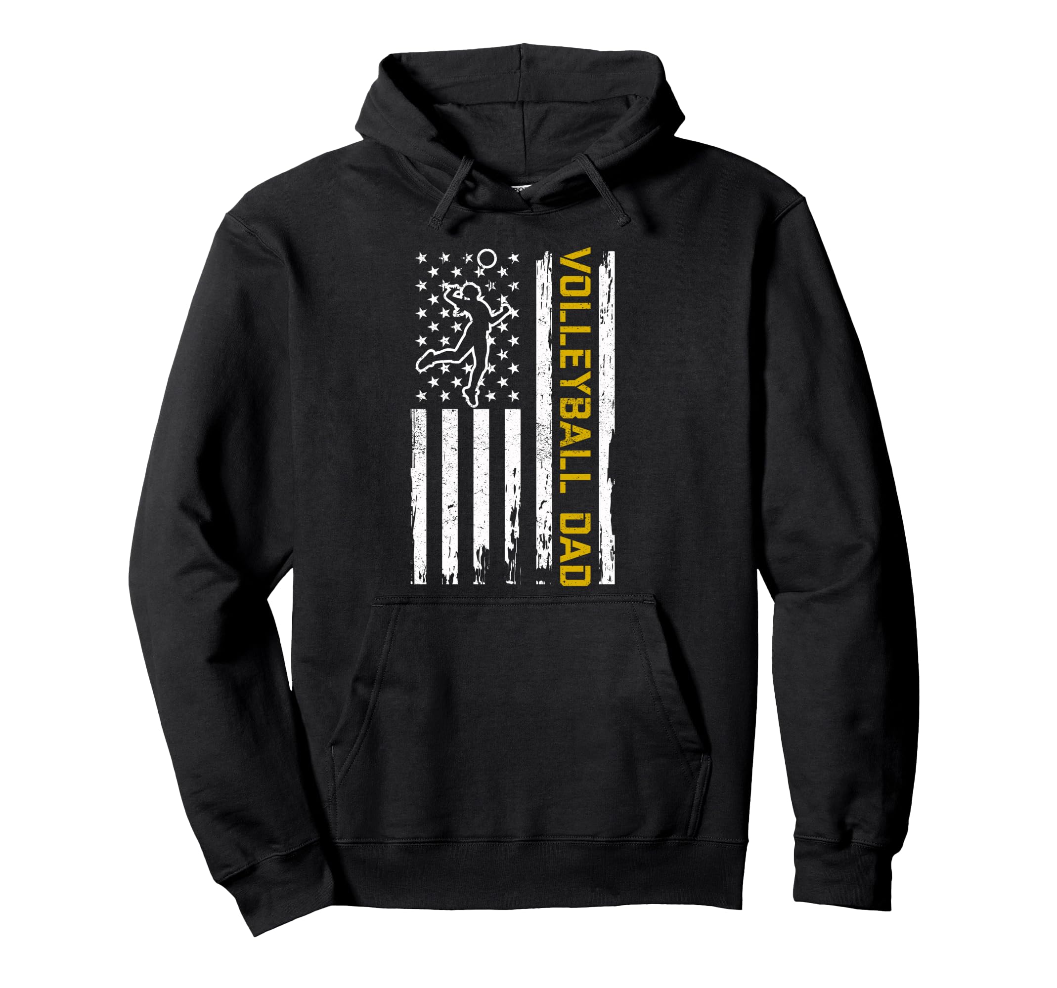 Usa Flag Volleyball Lover Dad Player Hoodie - Minimalist Print for Adults - T-Shirt, Sweatshirt, Hoodie