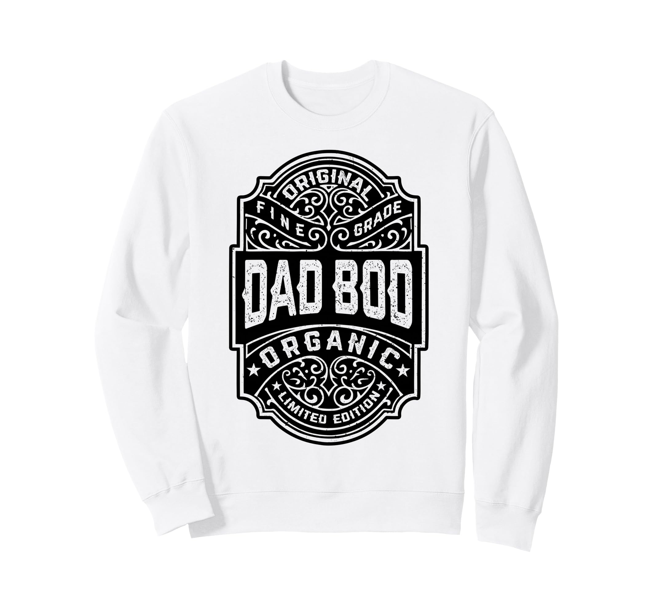 Dad Bod Whiskey Label Fathers Sweatshirt - Fun Novelty Design for Adults - T-Shirt, Sweatshirt, Hoodie