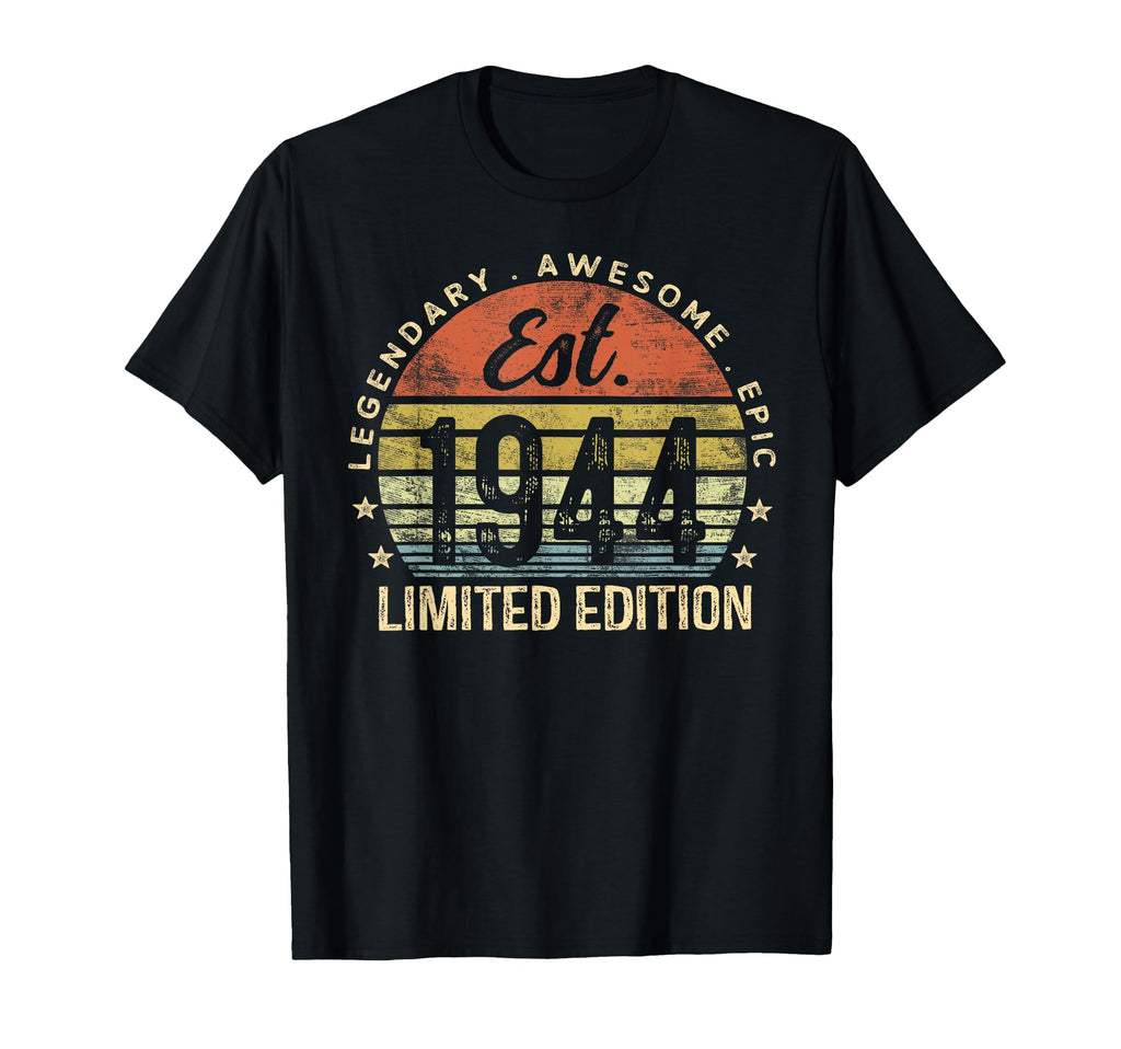 Est 1944 82Nd Birthday 82 Year Old T-Shirt - Custom Art Print Men Women - T-Shirt, Sweatshirt, Hoodie