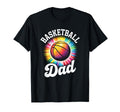 Basketball Dad Tie Dye Colorful T-Shirt - Minimalist Print for Adults - T-Shirt, Sweatshirt, Hoodie