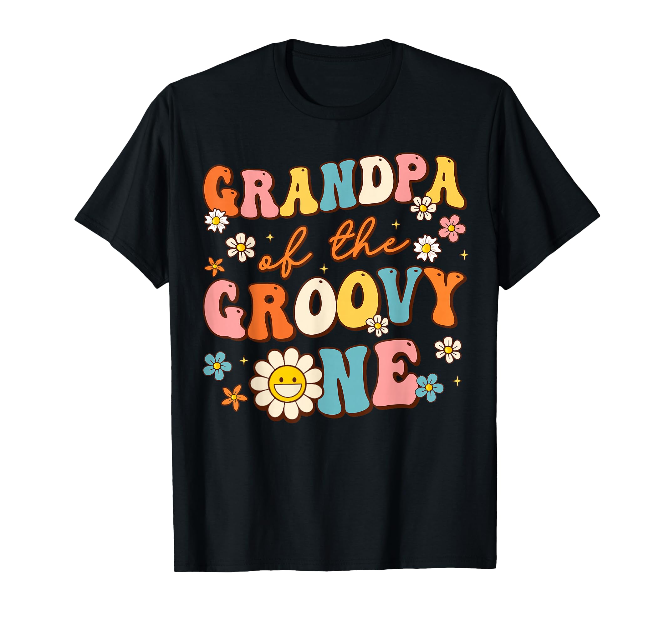 Grandpa Groovy One 1St Birthday T-Shirt - Aesthetic Graphic Unisex - T-Shirt, Sweatshirt, Hoodie