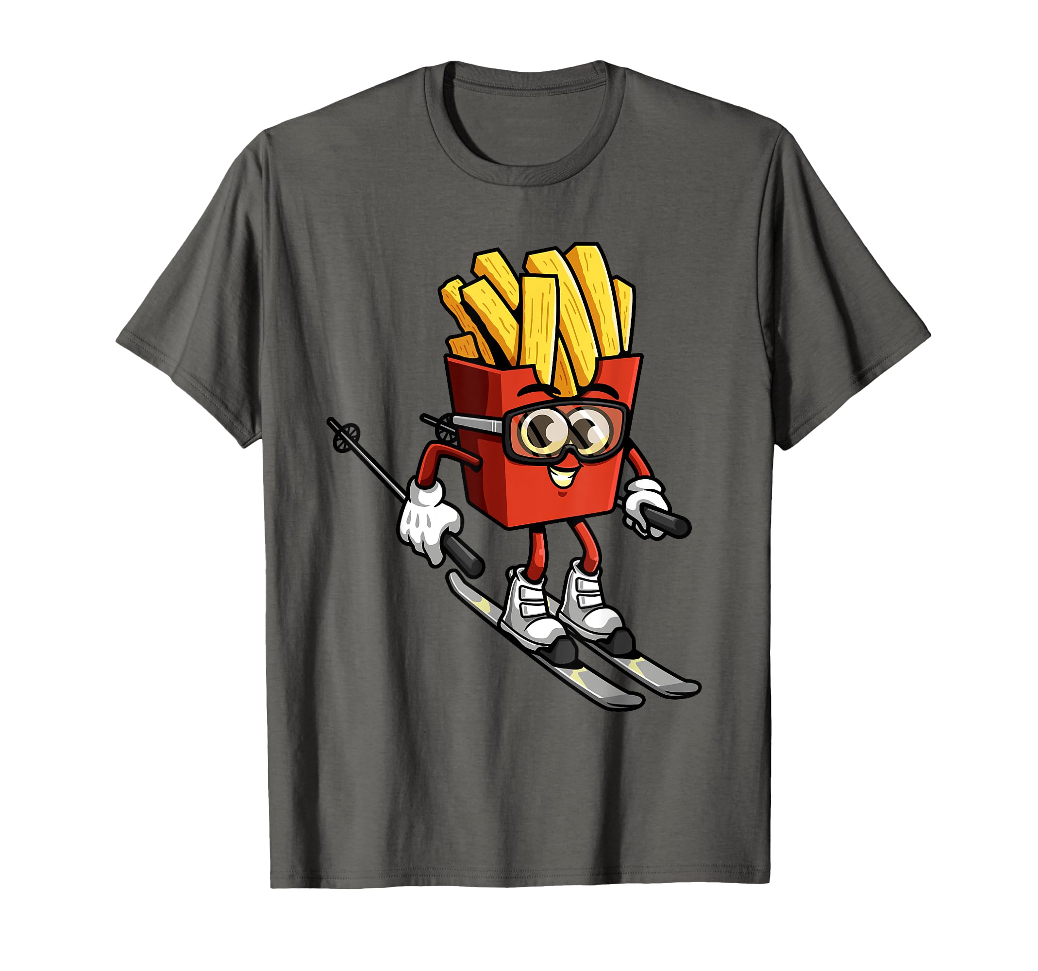 Funny French Fry Ski Potato Fries T-Shirt - Fun Novelty Design Men Women - T-Shirt, Sweatshirt, Hoodie