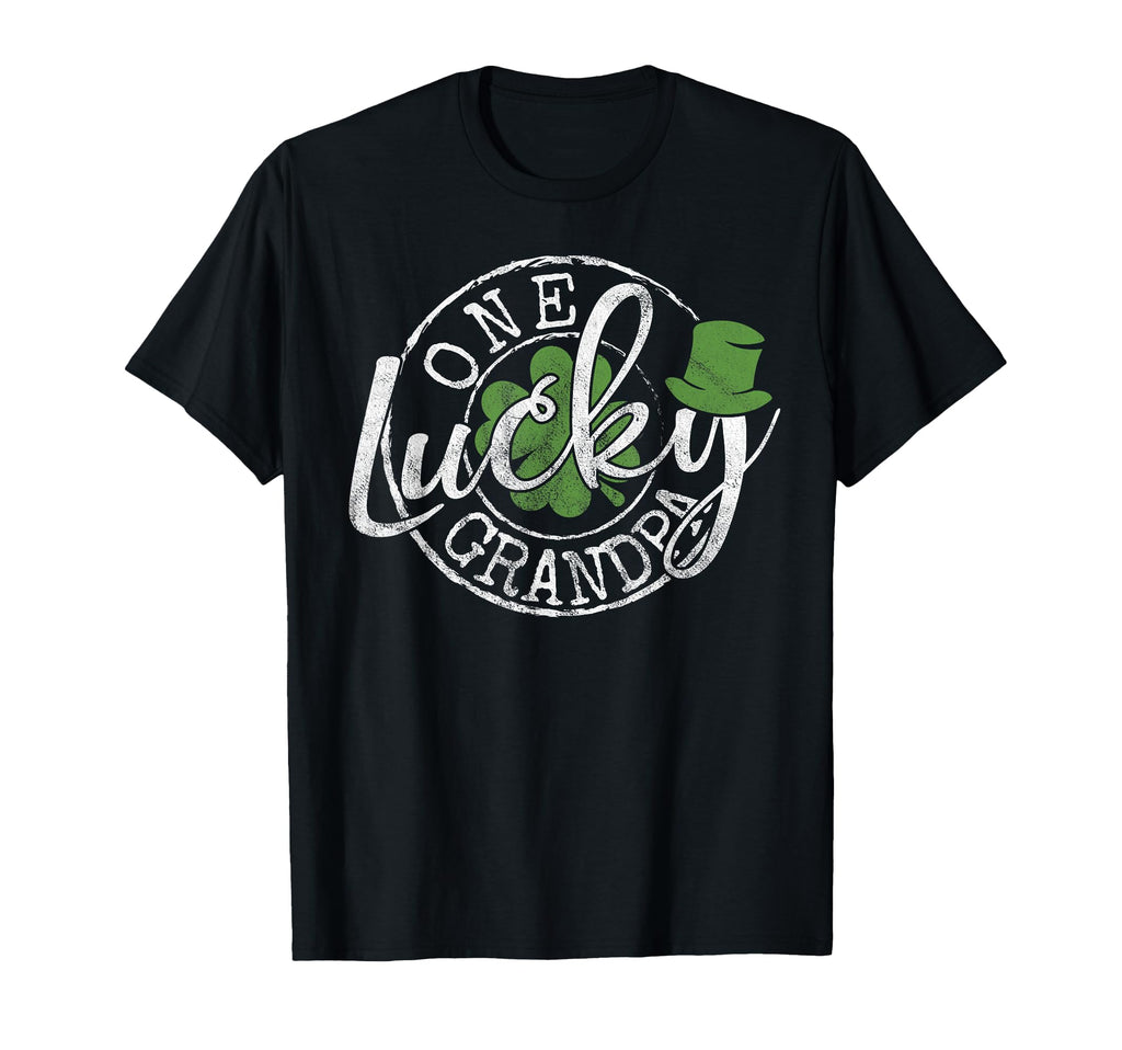 One Lucky Grandpa Funny Irish Clovers St T-Shirt - Trendy Graphic Unisex - T-Shirt, Sweatshirt, Hoodie