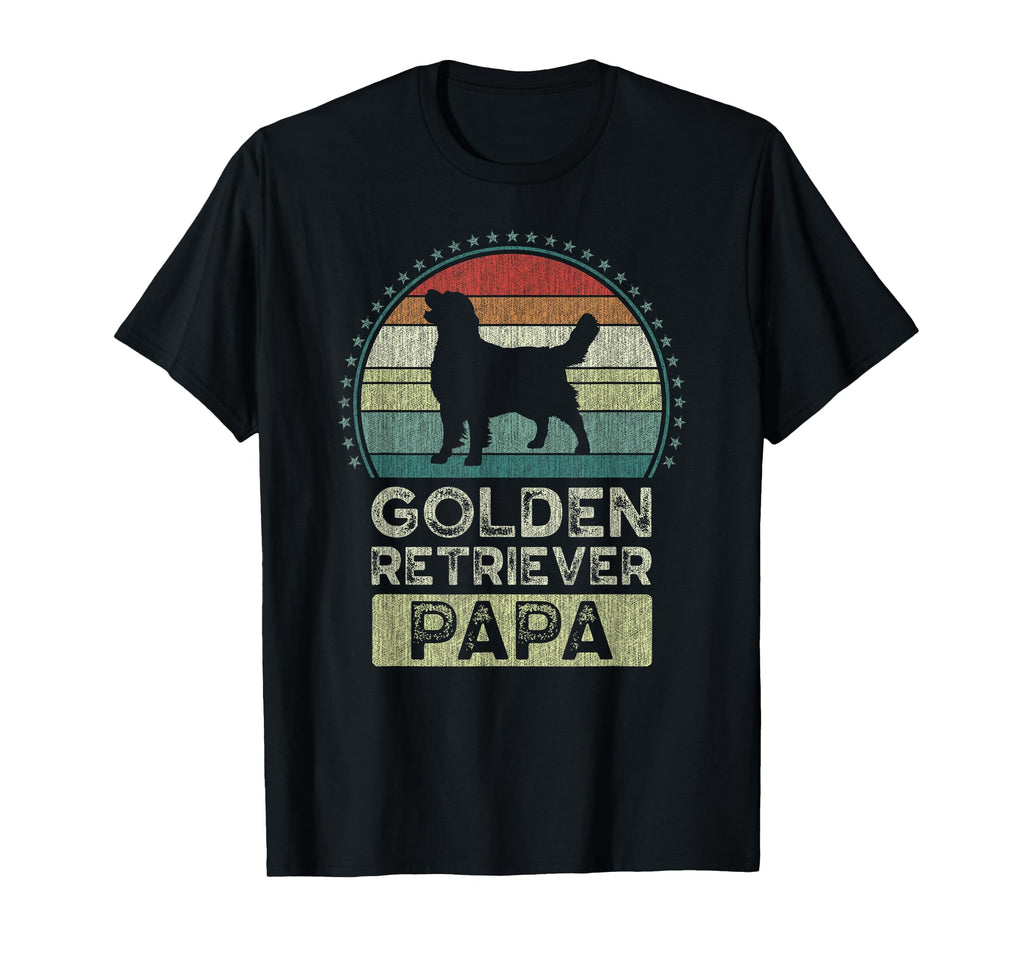 Golden Retriever Papa Fathers Day T-Shirt - Minimalist Print for Adults - T-Shirt, Sweatshirt, Hoodie