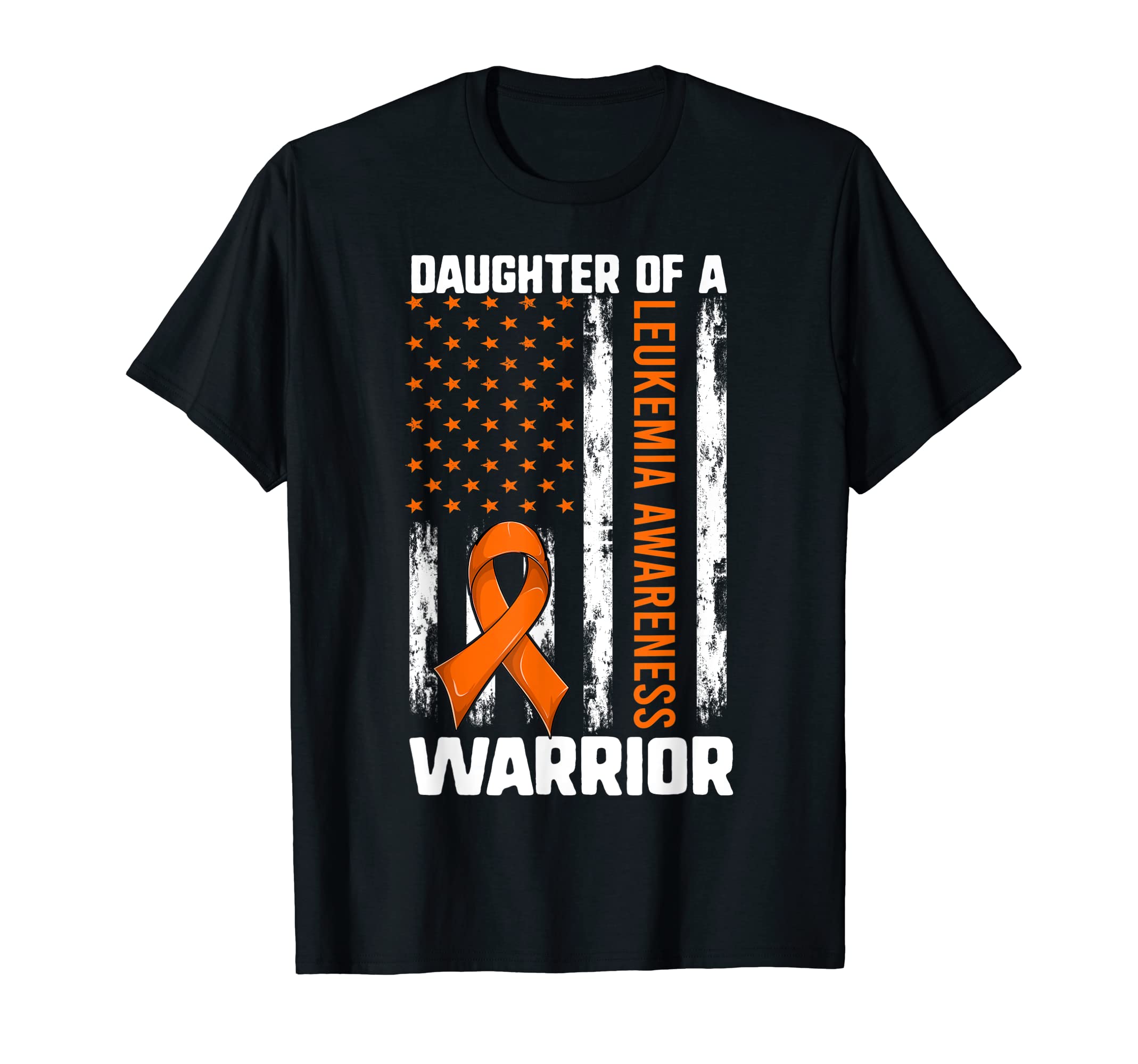 Leukemia Mom Dad Daughter Warrior Usa T-Shirt - Trendy Graphic for Adults - T-Shirt, Sweatshirt, Hoodie