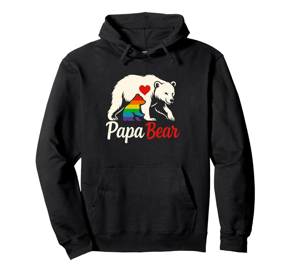 Papa Bear Pride Rainbow Lgbtq Cub Hoodie - Streetwear Style for Adults - T-Shirt, Sweatshirt, Hoodie