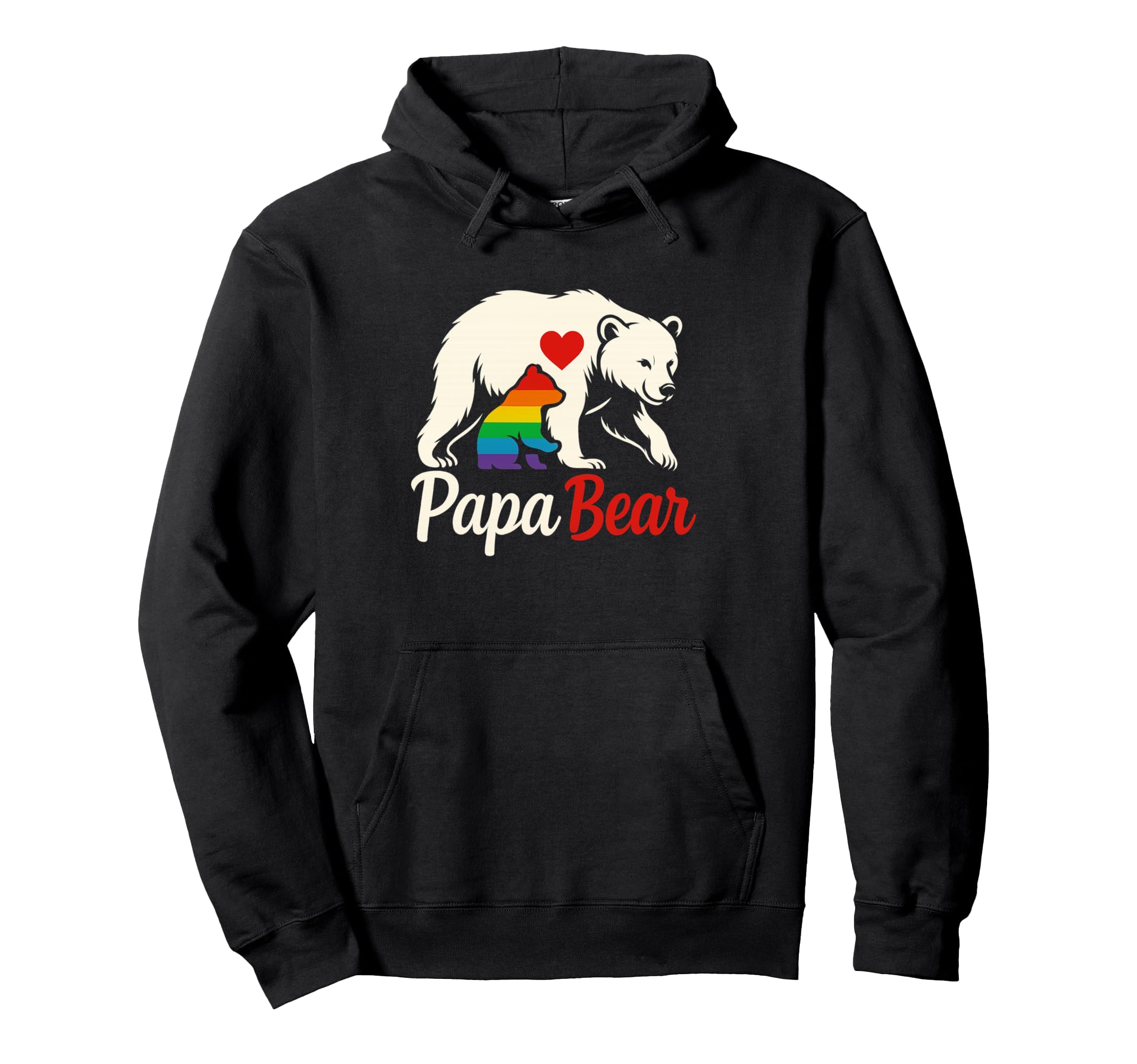 Papa Bear Pride Rainbow Lgbtq Cub Hoodie - Streetwear Style for Adults - T-Shirt, Sweatshirt, Hoodie
