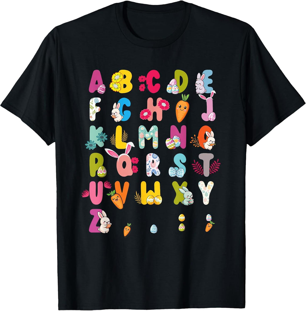 Easter Alphabet Egg Bunny 2025 - Adult & Kids T-Shirts, Sweatshirts & Hoodies apparel design preview 1