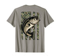 American Flag Camo Bass Fishing T-Shirt - Casual Everyday Wear Men Women - T-Shirt, Sweatshirt, Hoodie