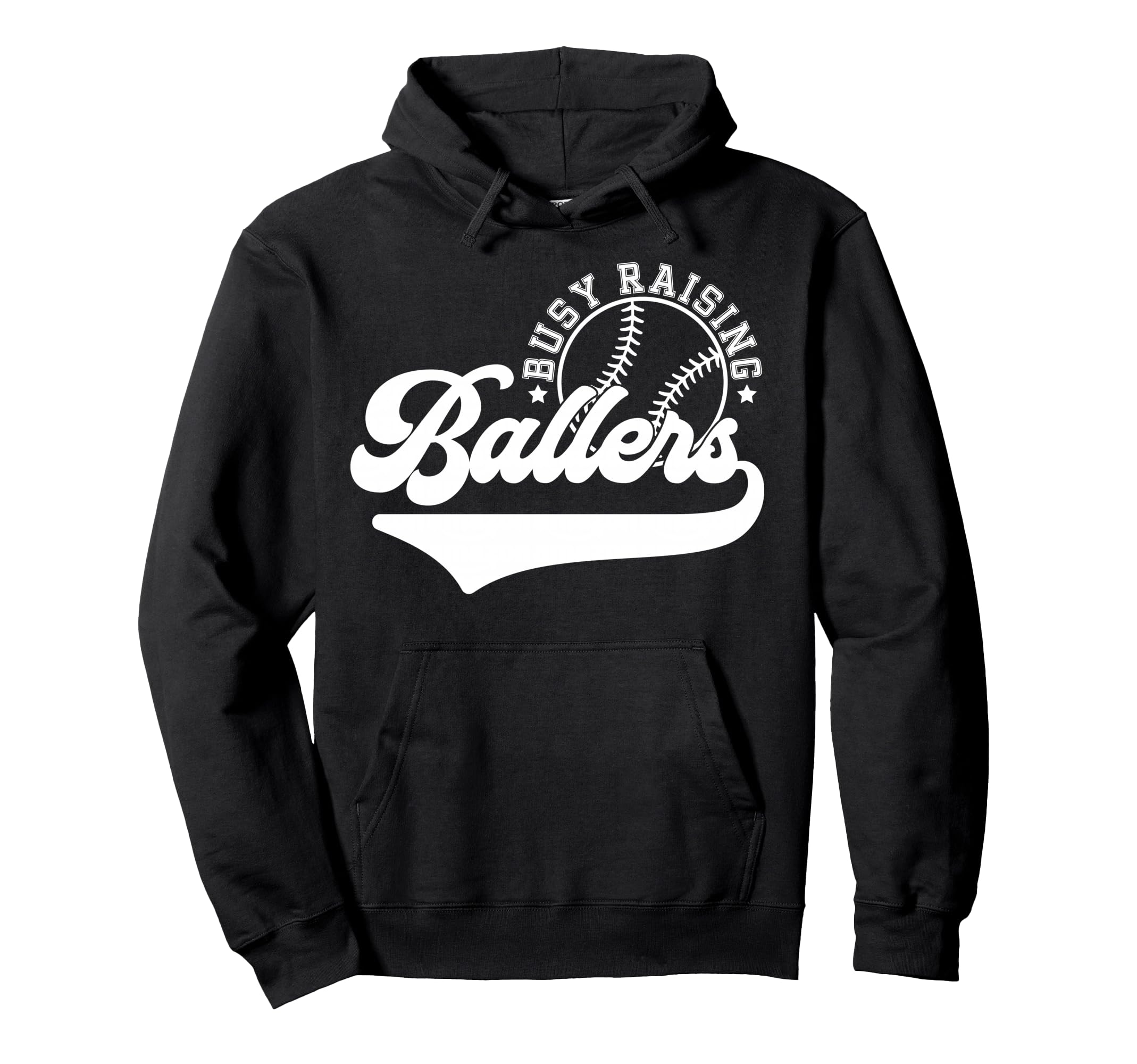 Baseball Mom Mama Busy Raising Ballers Hoodie - Novelty Apparel Unisex - T-Shirt, Sweatshirt, Hoodie