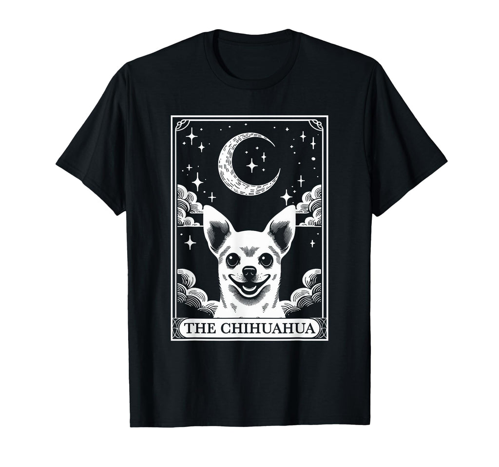 Tarot Card Crescent Moon Chihuahua Dog T-Shirt - Trendy Graphic Men Women - T-Shirt, Sweatshirt, Hoodie