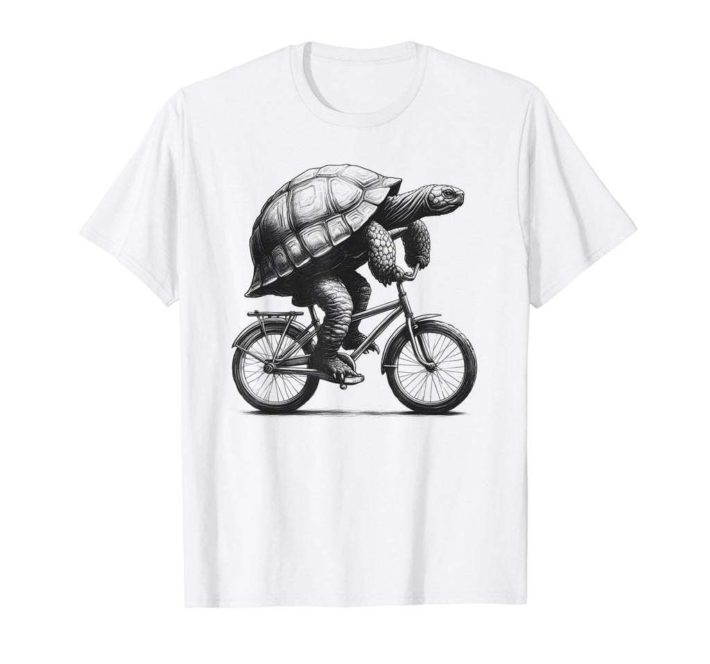 Turtle Riding Bike Biker Cycling T-Shirt - Streetwear Style for Adults - T-Shirt, Sweatshirt, Hoodie