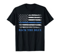 Back Blue Thin Blue Line American T-Shirt - Minimalist Print for Adults - T-Shirt, Sweatshirt, Hoodie