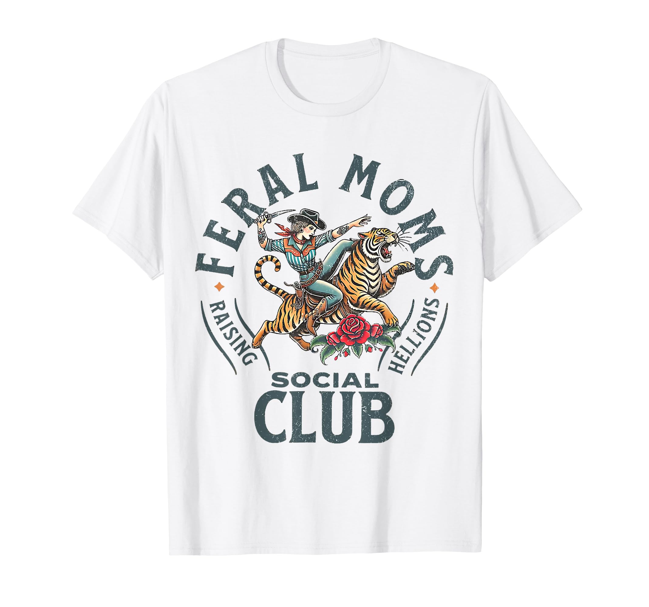 Feral Moms Social Club Trendy Mom T-Shirt - Trendy Graphic Unisex - T-Shirt, Sweatshirt, Hoodie