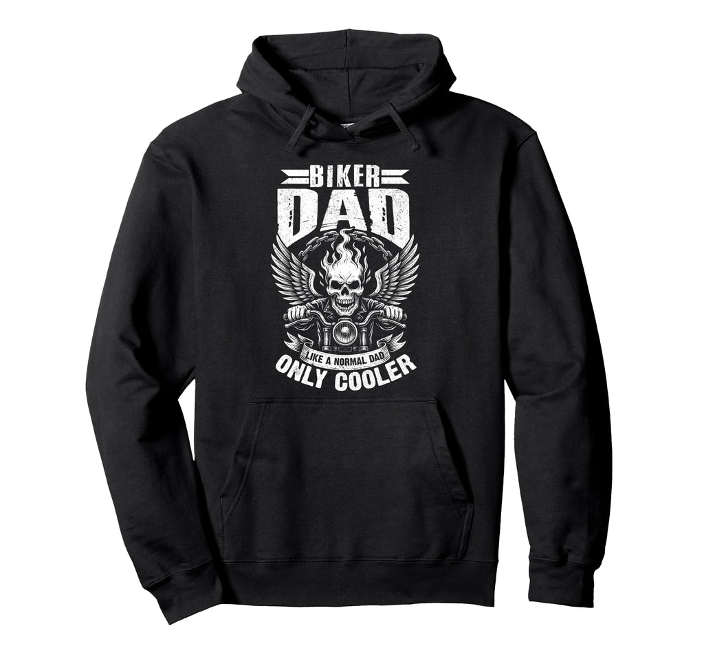 Biker Dad Motorcycle Father Funny Hoodie - Minimalist Print Men Women - T-Shirt, Sweatshirt, Hoodie