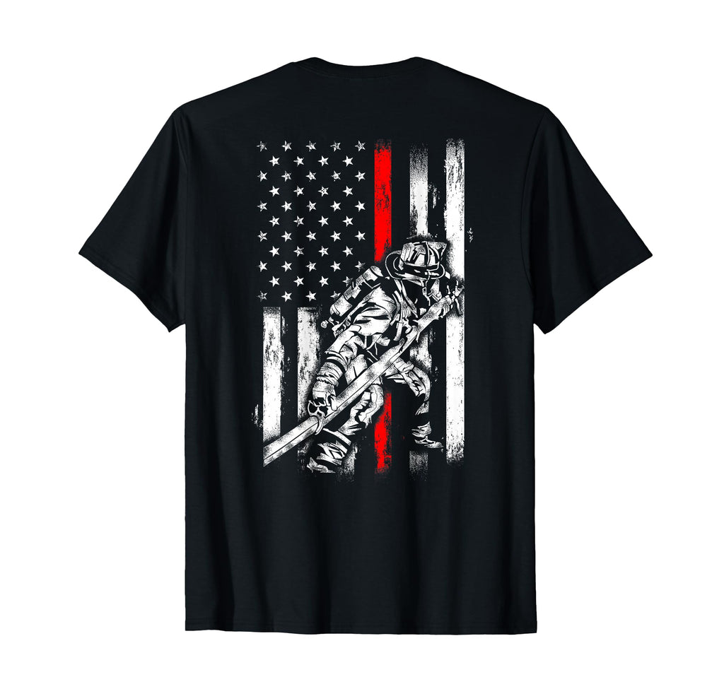 Firefighter Red Us Patriotic Funny T-Shirt - Unique Graphic for Adults - T-Shirt, Sweatshirt, Hoodie