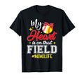 My Heart Is That Field Softball T-Shirt - Novelty Apparel for Adults - T-Shirt, Sweatshirt, Hoodie