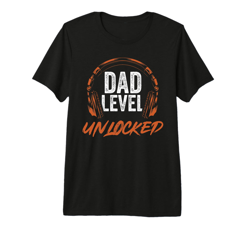 Mens Video Game Fathers Day Dad Level T-Shirt - Unique Graphic Men Women - T-Shirt, Sweatshirt, Hoodie