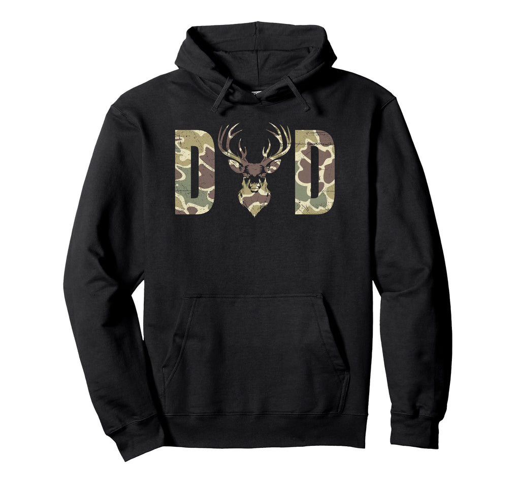 Old School Camo Dad Hunting Camouflage Hoodie - Graphic Print Men Women - T-Shirt, Sweatshirt, Hoodie