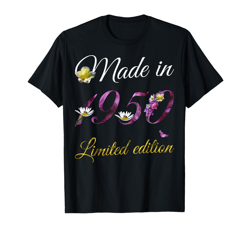 Made 1950 75 Year Old Floral 1950 75Th T-Shirt - Trendy Graphic Unisex - T-Shirt, Sweatshirt, Hoodie