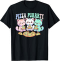 Cat pizza cute kawaii cats eating purrrrty fun pastel - Adult & Kids T-Shirts, Sweatshirts & Hoodies apparel design preview 1