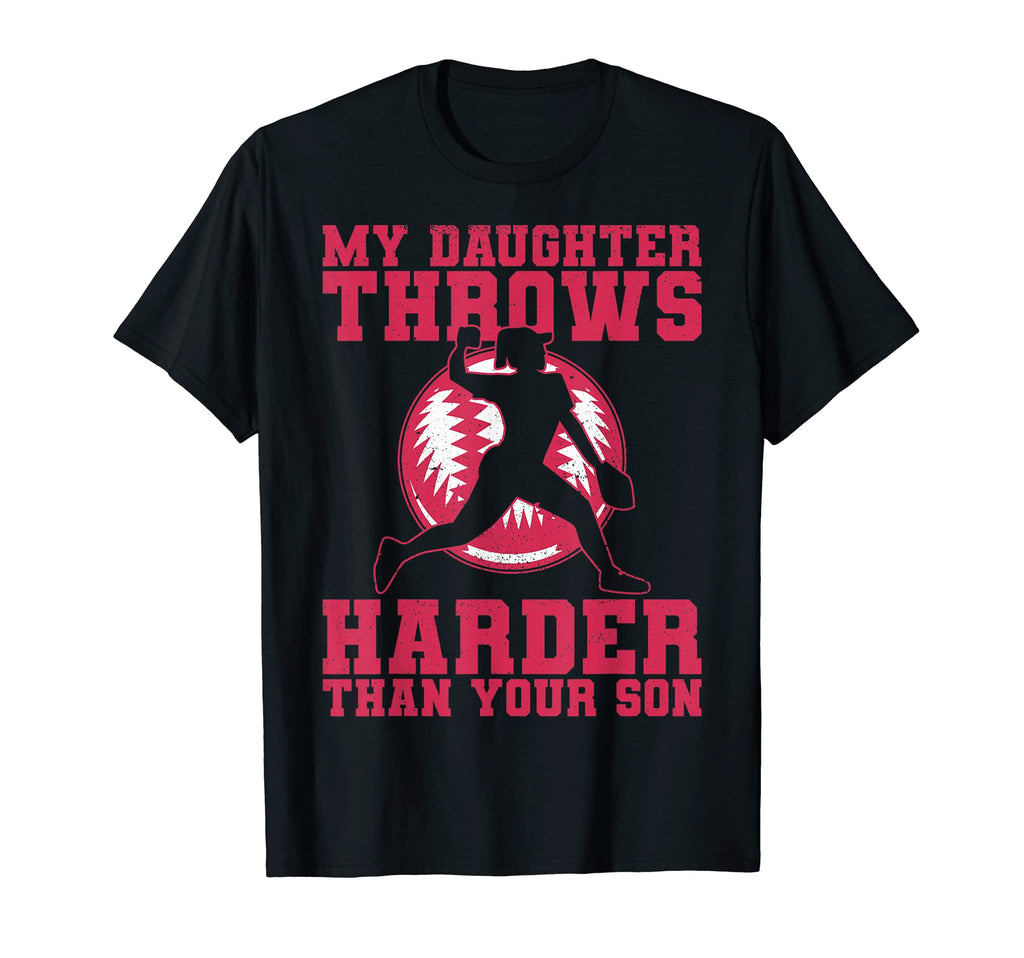 My Daughters Softball Fathers Softball T-Shirt - Graphic Print Men Women - T-Shirt, Sweatshirt, Hoodie
