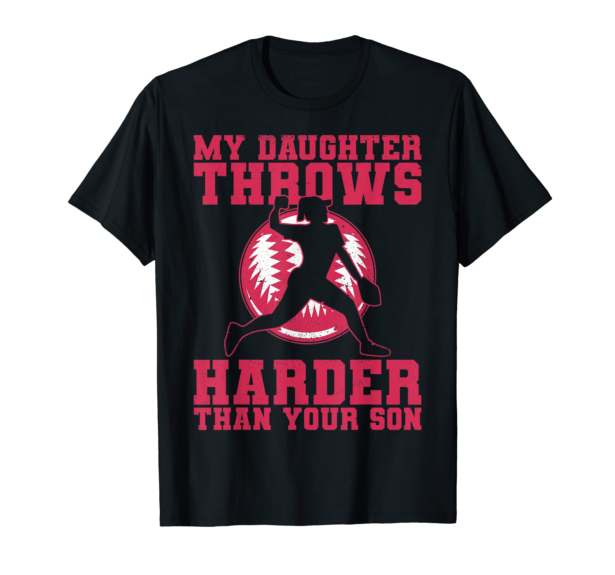 My Daughters Softball Fathers Softball T-Shirt - Graphic Print Men Women - T-Shirt, Sweatshirt, Hoodie