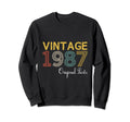 Year 1987 Gift Birthday Mom Sweatshirt - Casual Everyday Wear for Adults - T-Shirt, Sweatshirt, Hoodie