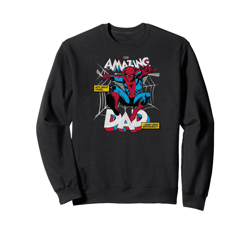 Spider Amazing Dad Sweatshirt - Unique Graphic for Adults - T-Shirt, Sweatshirt, Hoodie